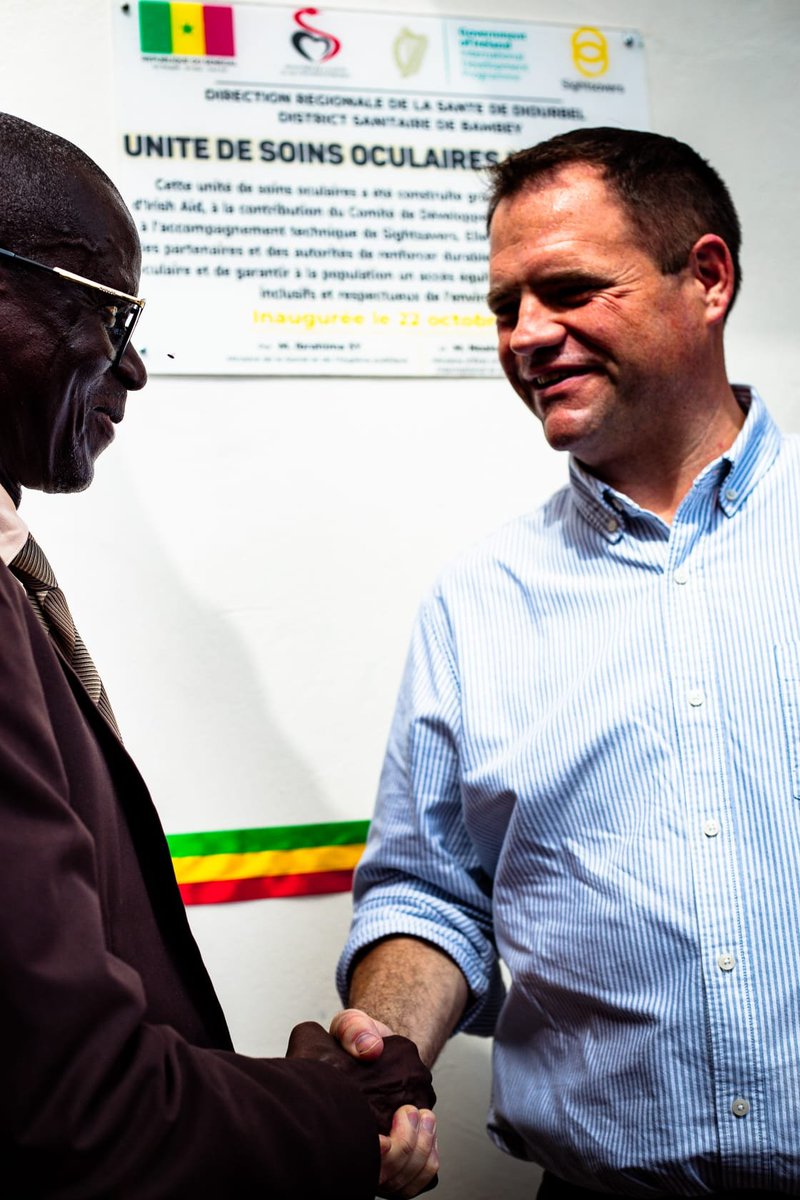 nealerichmond's tweet photo. Access to timely eye care can mean the difference between sight and blindness. Thanks to Sightsavers, the Senegalese Government and Irish Aid, trachoma has been eliminated in Senegal. Proud to open a new eye clinic in Bambey. 🇮🇪🇸🇳 https://t.co/w7G6fgDfKn