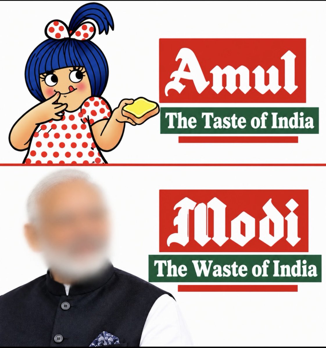 CosmicKapoor's tweet photo. The slogan was “Vikas” 

The reality? “Vinash” https://t.co/TRXESxXKbY