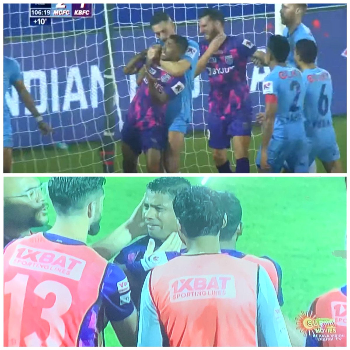 JaxMCFC's tweet photo. Plays like donkey, gets criticized, released crybaby Prabir to trash talk against my 🐐 Ashish Negi. 

We didn't thank Rostyn enough. 😭👌 https://t.co/UgUseK8B47