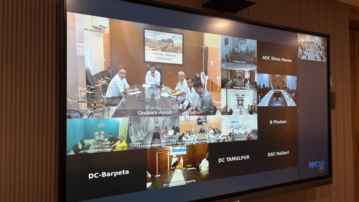 BiswajitDaimar5's tweet photo. Today, I held a video conference with the Deputy Commissioners (DCs) and Additional Deputy Commissioners (ADCs) of various districts to review preparations for Khel Maharan 3.0, commencing on 7 November, featuring eight sporting disciplines. https://t.co/CihpJEJFxz