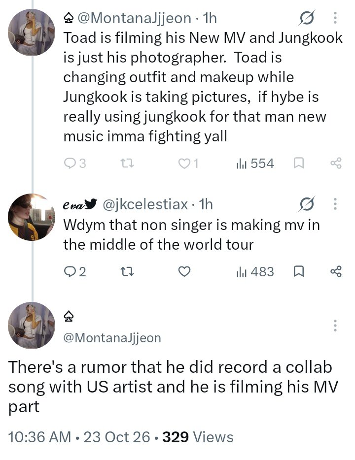 l0SBt's tweet photo. If you ever missed any Tae updates just ask a jjk about it and they will tell you. They're embarrassed of their fave hence they're creating scenarios including painting him as a helpless, personalityless person.
I like this rumour though ngl. https://t.co/zrzKKTfm9E