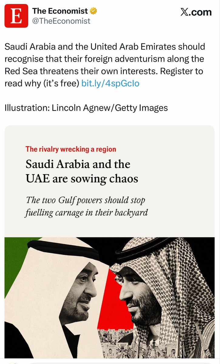 mosharrafzaidi's tweet photo. When they target Pakistan or Saudi Arabia, @TheEconomist wants you to root for the Taliban and the Houthis. 

It would be funny if it wasn’t real. https://t.co/dda1HEm1EE