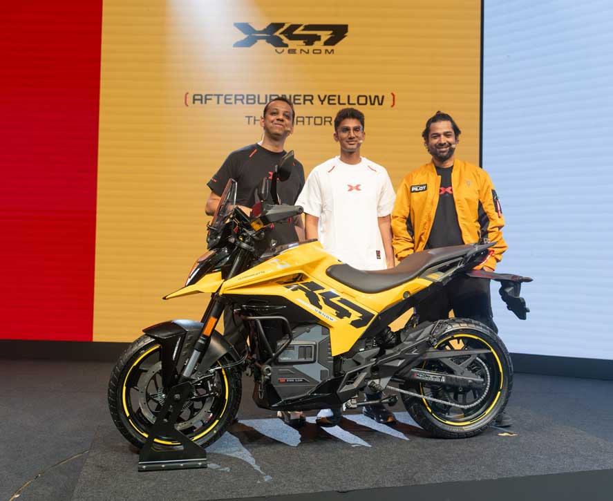 AutoGuideIndia's tweet photo. https://t.co/rlSC2GgC25
Ultraviolette launches the X-47 Venom at an introductory ₹2.65 lakh.
⚡ 30 kW power
🔋 343 km claimed IDC range
🏁 155 km/h top speed
⚡ 12 kW DC fast charging
📡 Radar-based rider assistance

#Ultraviolette #X47Venom #EVIndia https://t.co/0woHKL6C1K
