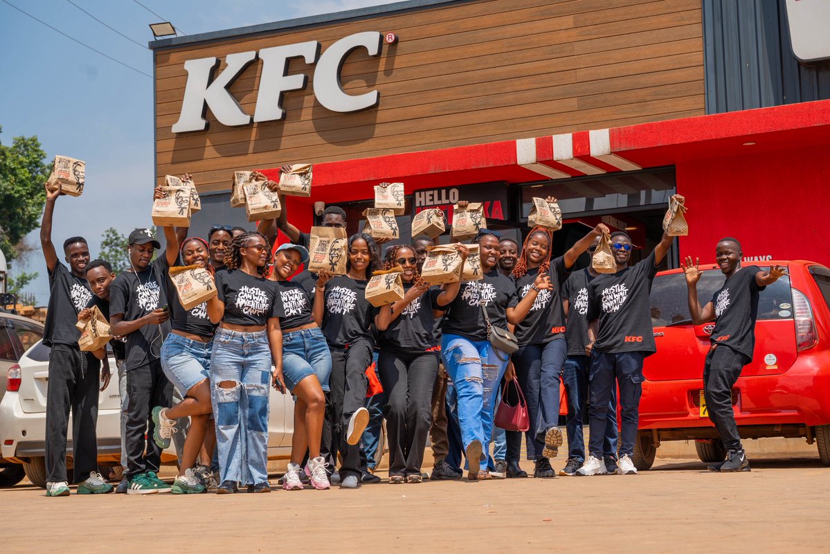 KFCinUganda's tweet photo. The day is finally here.🥳🥳

Our Streetwise winners are officially on their way to Busiika. 

First stop: KFC Kitetika for some finger lickin goodness, pictures and good vibes. 🍗📸🔥

Then we hit the road.🥳

 BUSIIKA, ARE YOU READY?🔥

#KFCBusiikaAdventure #IAmStreetwise https://t.co/kJlLWl4OpD