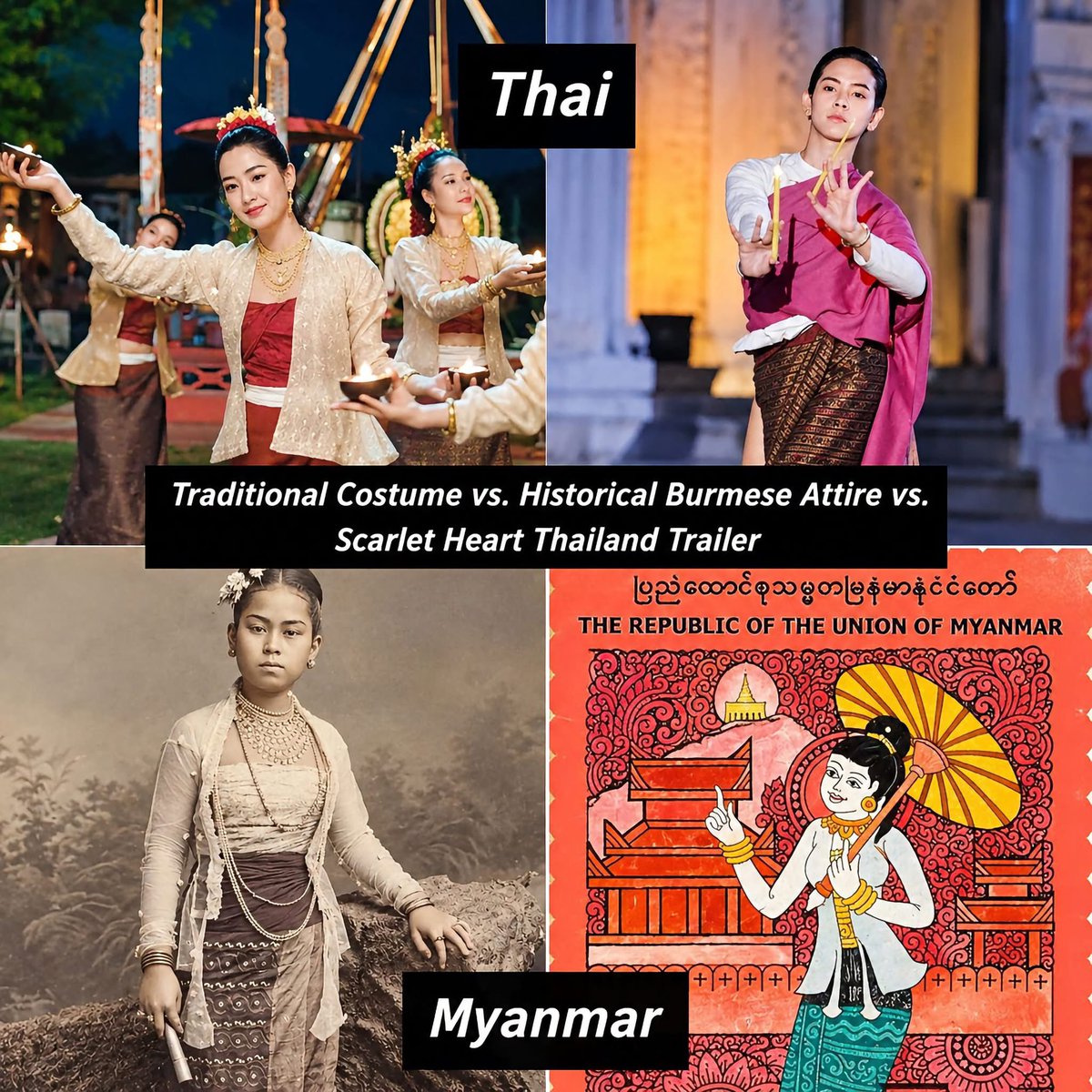 KhinKhi30428821's tweet photo. Please respect Myanmar culture and stop copying our traditional dress without credit.@GMMTV

GMMTV RESPECT OUR CULTURE 

#RespectMyanmarCulture 
#CreditOurHeritage https://t.co/c9Nsx4OipX