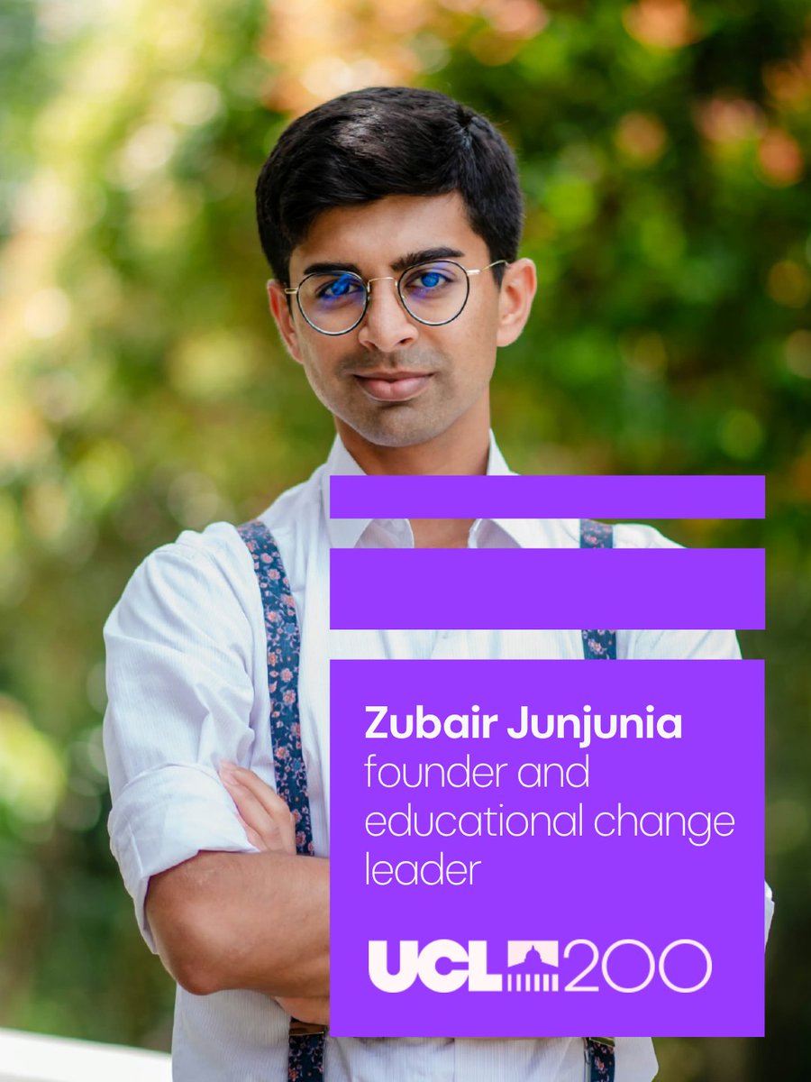 UCLEnterprise's tweet photo. We're delighted that Zubair Junjunia (@ZJunjunia) has been recognised in Faces of UCL.

@ZNotesRevision, his award-winning platform, is supporting more than seven million students worldwide.

Read his full profile: https://t.co/b5jnBCgAeR

#UCL200 #FacesofUCL https://t.co/JSH1QJghHK