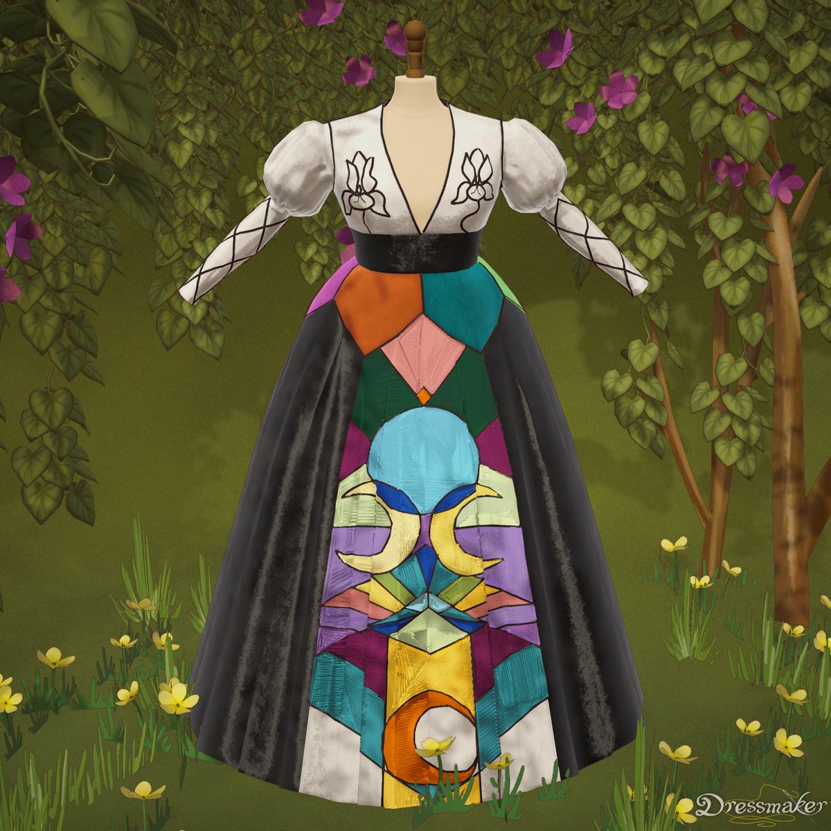 JUtutaonga's tweet photo. Stained Glass Window Dress
#dressmaker 

The lion does not concern himself with pin placements https://t.co/ONBQEBhYmM