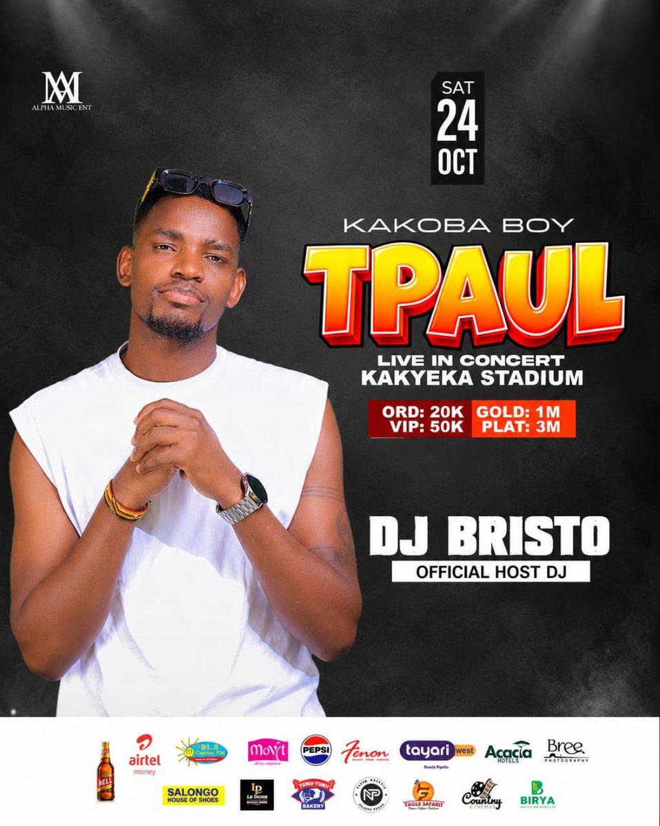 NatwijukaJim2's tweet photo. The day is Tomorrow,As it was for @Ray_G_official we are coming for @tpaul256 Kakoba boy.
#TushumeKakyeka
#TPaulLiveinConcert. https://t.co/mHqkh51YlA