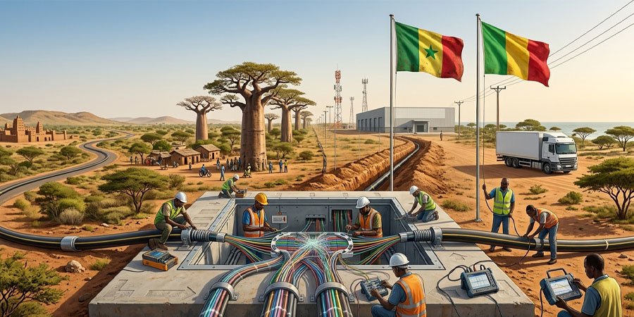 TelecomReviewAF's tweet photo. #Senegal and #Mali inaugurate the #fiber-optic network #interconnection at the Kidira #border_crossing.

https://t.co/pULAhjaDDX https://t.co/BE8LuWZ3hm