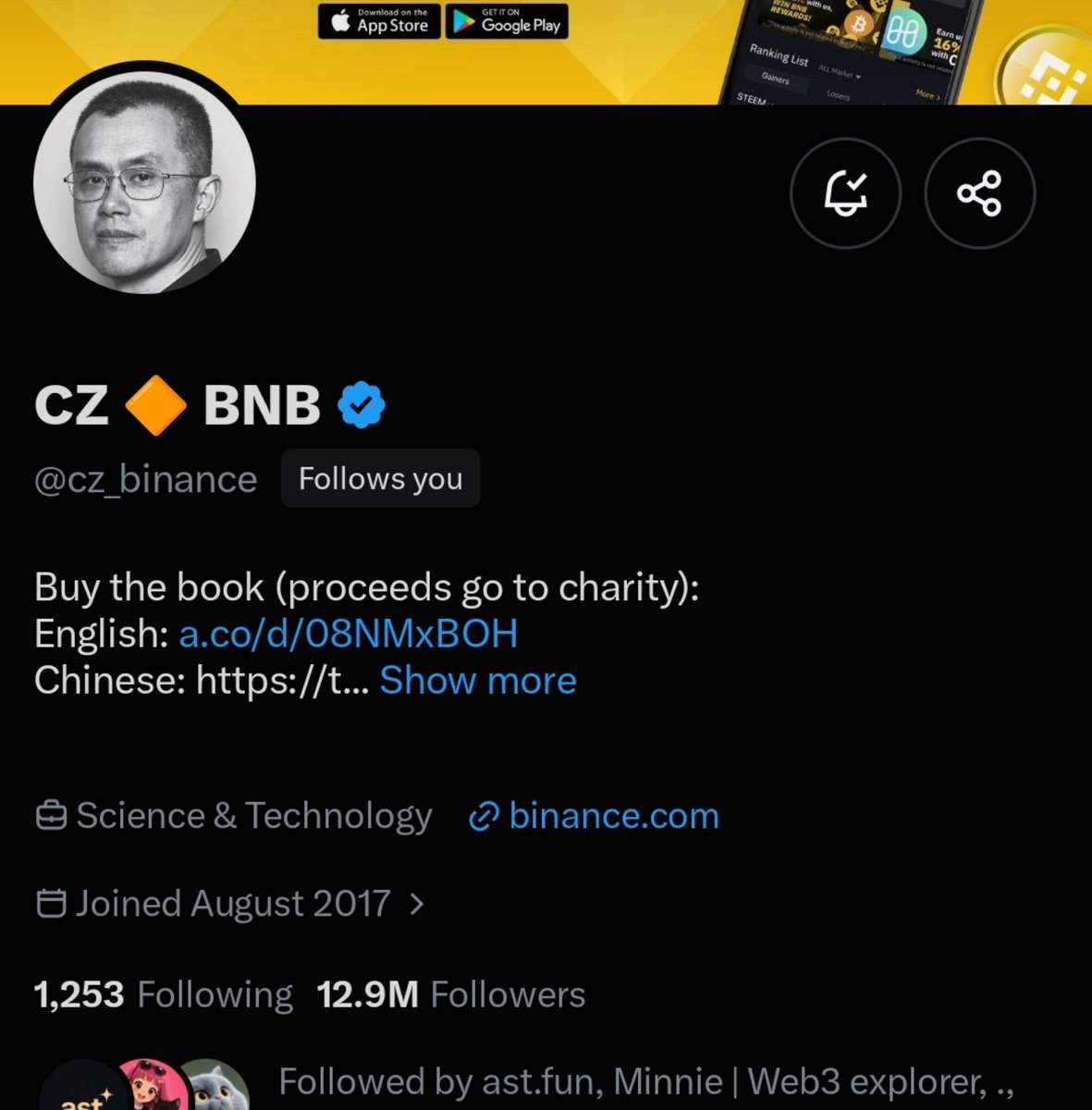AltcoinsRadar's tweet photo. 😂 @cz_binance , this 13M resistance is getting too strong!

You hit 13M followers, then lose 10–20K like it's a rejection zone. 🤣

Not sure when we'll finally get a breakout, but once 13M breaks with strong volume (more followers), it could turn into a STRONG 13M support level! 🚀📈