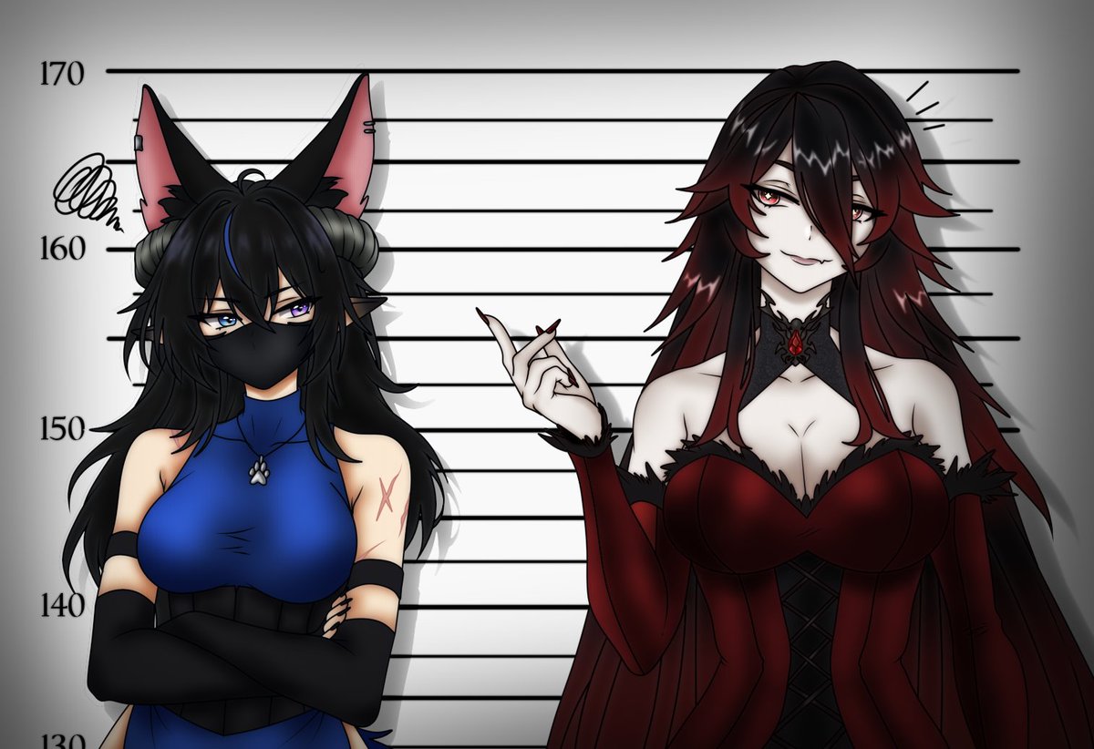 Clawfullychaos's tweet photo. "I'm not short! See? 170 cm. W-what do you mean ears don't count!"
_____________________________________________
Fun little piece with my sister @AdelizaNera 
🎨 : @/NightshadeFangs 

#AurumCabbit https://t.co/3dqLj8M5GD