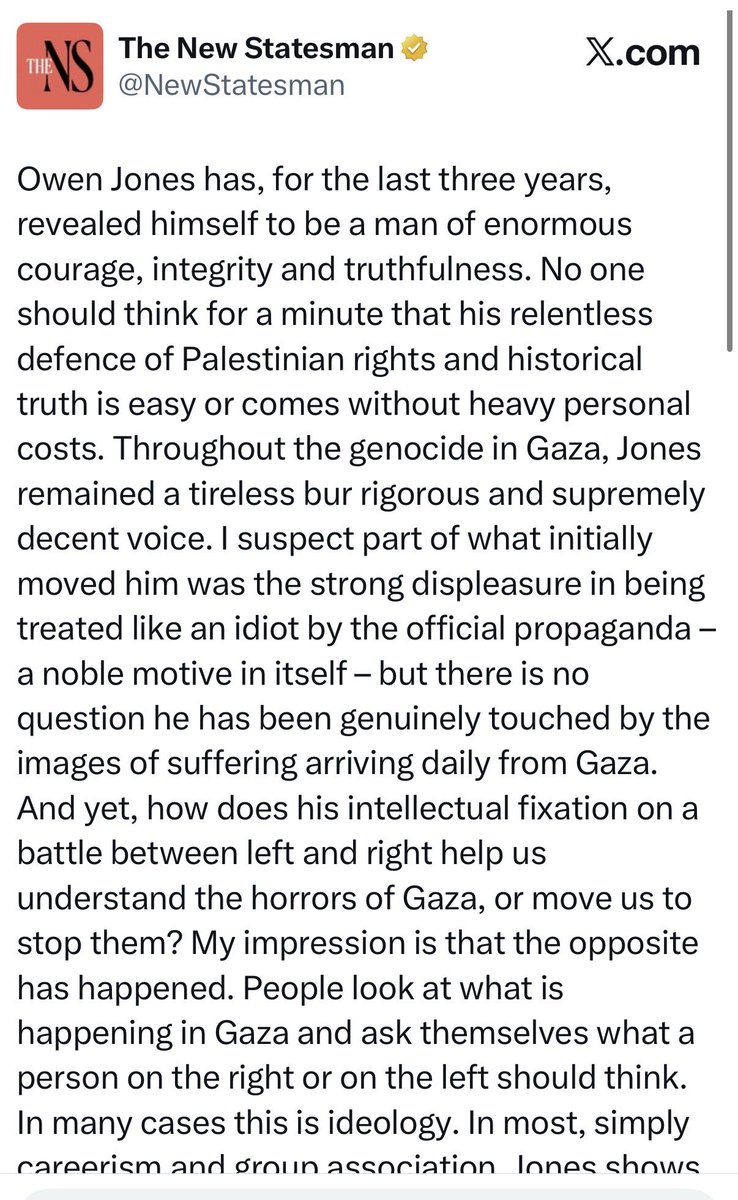 flying_rodent's tweet photo. We’ve reached the “We need Jonesism, but without Owen Jones” stage of reassuring the public that their leaders and media outlets have not been 100% onboard with crimes against humanity and working relentlessly to suppress, discredit and crack down upon opposition https://t.co/mh3qih3AEt