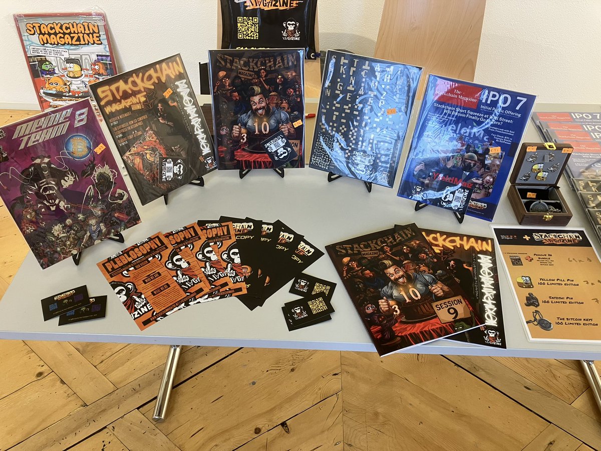 Stackchainmag's tweet photo. We have one Limited Edition foil cover Meme 8 with us 👀
Come from our booth at @LuganoPlanB to say hello https://t.co/ZsDV9xU2wi