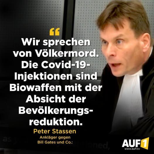 dieMutaerzte's tweet photo. „Wir sprechen von Völkermord“:💥So der Chefankläger gegen Gates & Co. im Gerichtssaal
Knallharte Worte von Chefankläger Peter Stassen im Gerichtsverfahren gegen Bill Gates, Pfizer-Chef Albert Bourla und NATO-Generalsekretär Mark Rutte.

𝑾𝒂̈𝒉𝒓𝒆𝒏𝒅 𝒊𝒏 𝑫𝒆𝒖𝒕𝒔𝒄𝒉𝒍𝒂𝒏𝒅 𝒊𝒎𝒎𝒆𝒓 𝒏𝒐𝒄𝒉 𝑴𝒖𝒕𝒂̈𝒓𝒛𝒕𝒆 𝒗𝒐𝒓 𝑮𝒆𝒓𝒊𝒄𝒉𝒕 𝒔𝒕𝒆𝒉𝒆𝒏, 𝒗𝒆𝒓𝒇𝒐𝒍𝒈𝒕 𝒘𝒆𝒓𝒅𝒆𝒏 𝒐𝒅𝒆𝒓 𝒅𝒖𝒓𝒄𝒉 𝑺𝒕𝒓𝒂𝒇𝒗𝒆𝒓𝒇𝒐𝒍𝒈𝒖𝒏𝒈 𝒓𝒖𝒊𝒏𝒊𝒆𝒓𝒕, 
findet in den Niederlanden dieser Prozess mit der Anklage Völkermord und Biowaffenangriff zur Bevölkerungsreduktion statt. 
𝑸𝒖𝒆𝒍𝒍𝒆: https://t.co/H76FuD4ea3

Die Mutärzte, die ihre Patienten vor derartigen Angriffen schützen wollten, wie Heinrich Habig, landeten im Gefängnis und wurden systematisch zugrunde gerichtet. Diese Verfolgung ist bis heute nicht beendet, keiner der verfolgten Mutärzte wurde bisher rehabilitiert, während Verantwortliche und Mittäter weiter versuchen die Aufarbeitung zu verhindern.

📕 𝑭𝒂̈𝒍𝒍𝒆 𝒗𝒐𝒏 𝑨̈𝒓𝒛𝒕𝒆𝒏 𝒎𝒊𝒕 𝑮𝒆𝒘𝒊𝒔𝒔𝒆𝒏: https://t.co/jIywSxKSaT

‼️ 𝐊𝐞𝐢𝐧 𝐌𝐞𝐧𝐬𝐜𝐡 𝐢𝐧 𝐞𝐢𝐧𝐞𝐦 𝐑𝐞𝐜𝐡𝐭𝐬𝐬𝐭𝐚𝐚𝐭 𝐝𝐚𝐫𝐟 𝐝𝐢𝐞 𝐕𝐞𝐫𝐟𝐨𝐥𝐠𝐮𝐧𝐠 𝐯𝐨𝐧 𝐀̈𝐫𝐳𝐭𝐞𝐧 𝐝𝐮𝐥𝐝𝐞𝐧 ‼️

🙏🏻 Bitte helfen Sie den Mutärzten, die sich für ihre Patienten, die Einhaltung von Nürnberger Kodex und Genfer Gelöbnis eingesetzt haben, bei Aufarbeitung und dem Durchsetzen von voller Rehabilitierung und Therapiefreiheit für Patienten und Ärzte – jeder Schritt zählt❗️

𝐀̈𝐫𝐳𝐭𝐞 𝐬𝐭𝐞𝐡𝐞𝐧 𝐚𝐮𝐟!
✅ Förderverein Weißer Kranich
✅ IBAN DE56 7645 0000 0232 1701 91
✅ Schenkung