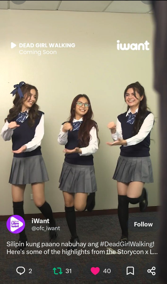 nelly_FCkolette's tweet photo. Nakakatawa lang pero nasa isip ni Luna: Lord, iligtas nyo po ako sa dalawang na toh.😂 Hahaha 
Sayaw muna bago mambully HAHAHA! ✌️😭💃

#DeadGirlWalking
#kolettemadelo #riverjoseph
#kover https://t.co/5siId4mkNw