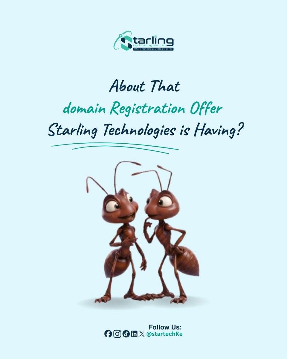 startechKE's tweet photo. Secure that name before someone else does! 🚀   Get your .co.ke domain today at an unbeatable price of Ksh 799/- with Starling Technologies Ltd.   
🔗 Visit https://t.co/vc7TvAzVJ9 or call us at +254 758 111 223 to get started! #DomainRegistration #WebHosting #DigitalIdentity https://t.co/5COtpmtmJr
