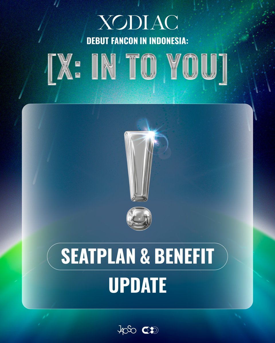 XODIACOfficial's tweet photo. X-BLISS, We heard you! 
XODIAC DEBUT FANCON IN INDONESIA: [ X: IN TO YOU] now has TWO additional categories.

Find the new seat plan above!

For X-BLISS who already got their tickets will receive an upgraded benefit.

Set your reminder for ticketing day 🔔
📅 Monday, October 26th 2026 13:00 WIB
🎫  https://t.co/ziwlkI5DgX

Don’t forget to read the T&Cs before purchasing your ticket.
Good luck! 🍀

#XODIAC #소디엑 #XBLISS
#XODIAC_FANCON_INDONESIA
