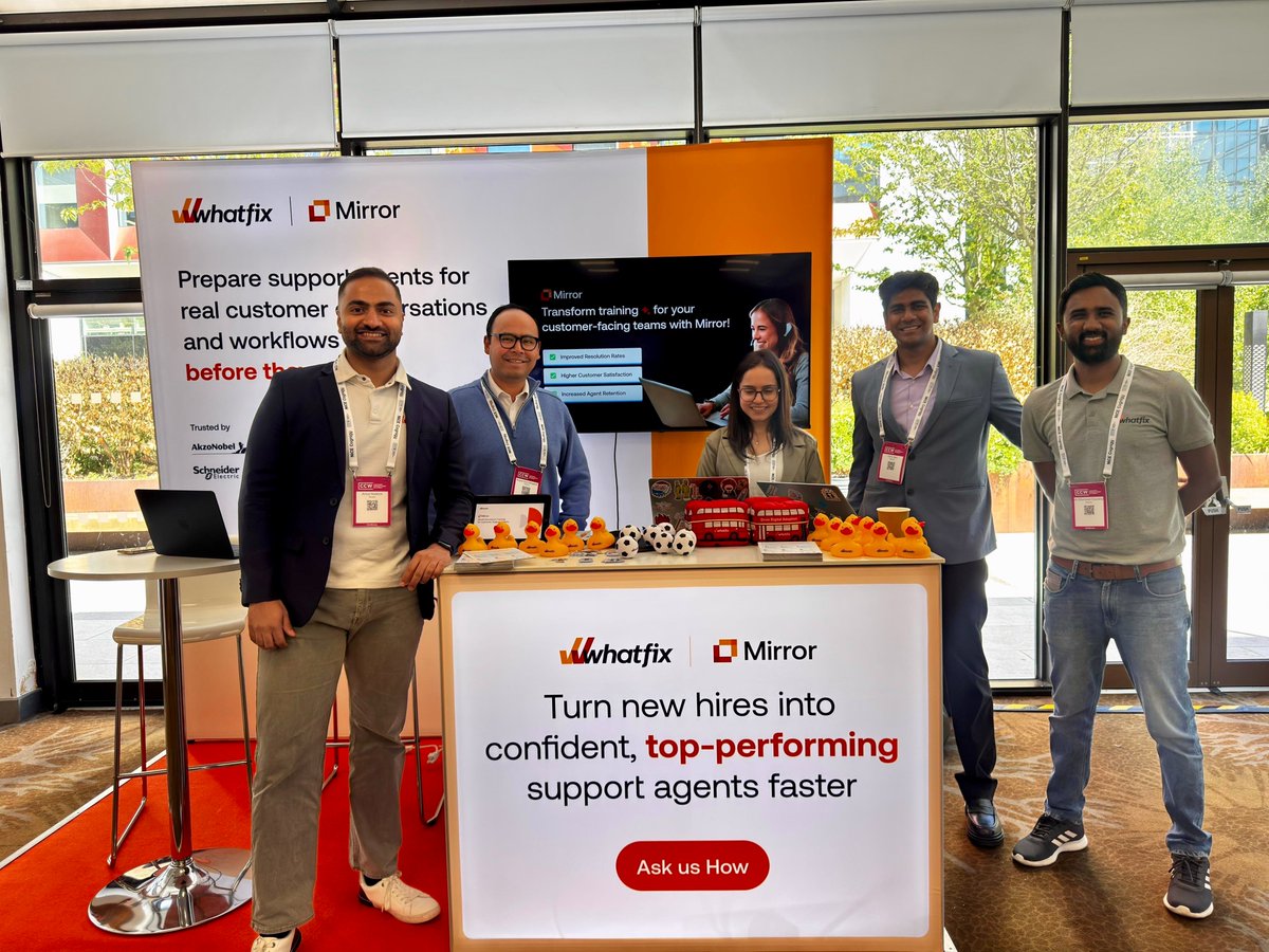 whatfix's tweet photo. Berlin. London. Amsterdam. 🪞✈️

We’ve taken Whatfix Mirror everywhere — and it’s been turning heads along the way.

Because digital transformation shouldn’t just be something you talk about. With Mirror, teams can experience, visualize and reimagine how technology could work before making the change.

And we’re not slowing down yet…

🇬🇧Two exciting events are coming up in London!

If you’re around, come find us, see Mirror in action and let’s talk about what’s next for digital transformation.

And just a little 👀… we’ve got something extra special coming in the holiday months. 🎁

Stay tuned. The Mirror has more to show. ✨

#whatfix #whatfixmirror #digitaltransformation #futureofwork #employeeexperience #IQPC