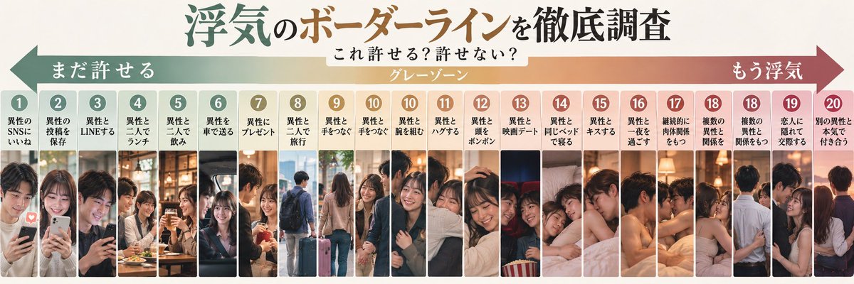 jiro_money_'s tweet photo. 浮気の境界線はどこ？ https://t.co/HYcZpvJRoO