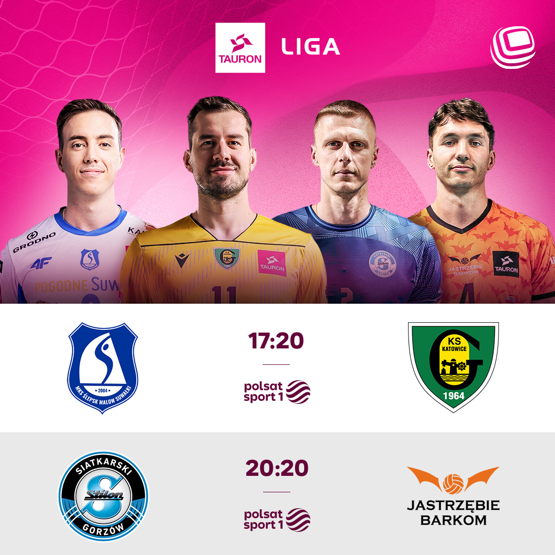 PolsatBoxGo's tweet photo. PIĄTEK PEŁEN SIATKARSKICH EMOCJI🏐🔥

@mks_slepsk w meczu z @GKSSiatkowka powalczy o pierwsze zwycięstwo w tym sezonie @TAURONLiga☝🏻

W drugim piątkowym starciu zobaczymy drużyny, które w pierwszej kolejce wygrały po pięciosetowych bojach: @Stilon_Gorzow i Jastrzębie Barkom🏐

Oglądajcie razem z nami w pakiecie Premium Sport! 🚀🫵

🏆 TAURON Liga
🏐 Ślepsk Malow Suwałki🆚GKS Katowice
🏐 Stilon Gorzów🆚Jastrzębie Barkom
📺📱 @polsatsport 1⃣
🔗 https://t.co/Omi1BKFfp1

#TAURONLiga #siatkówka #PremiumSport #polsatboxgo #PBG