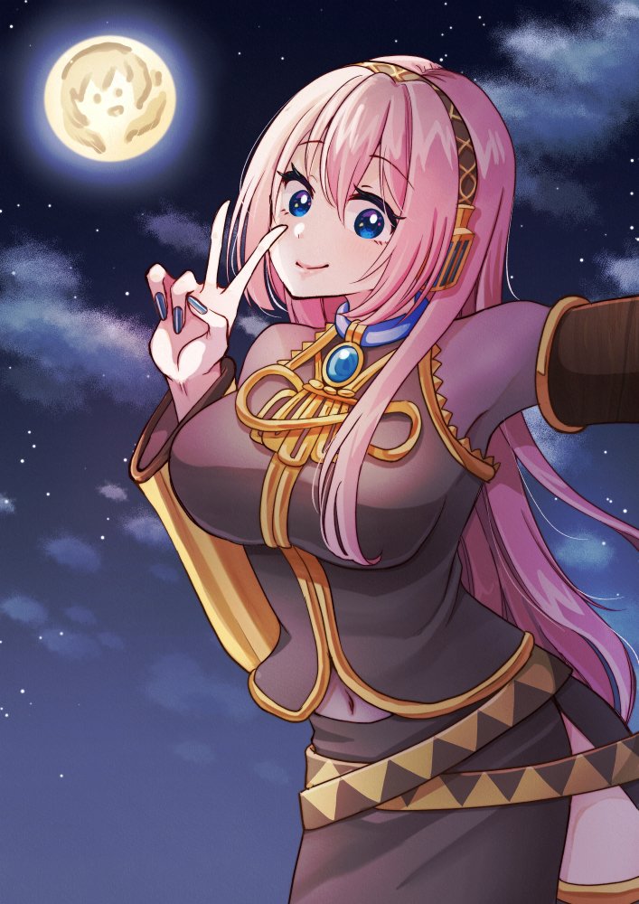 pipikopipiko's tweet photo. 今日は十三夜らしいですね🎑

(先月の満月に描こうとした絵なのでまんまるお月様ですみません😇) https://t.co/tygpEtNIvs