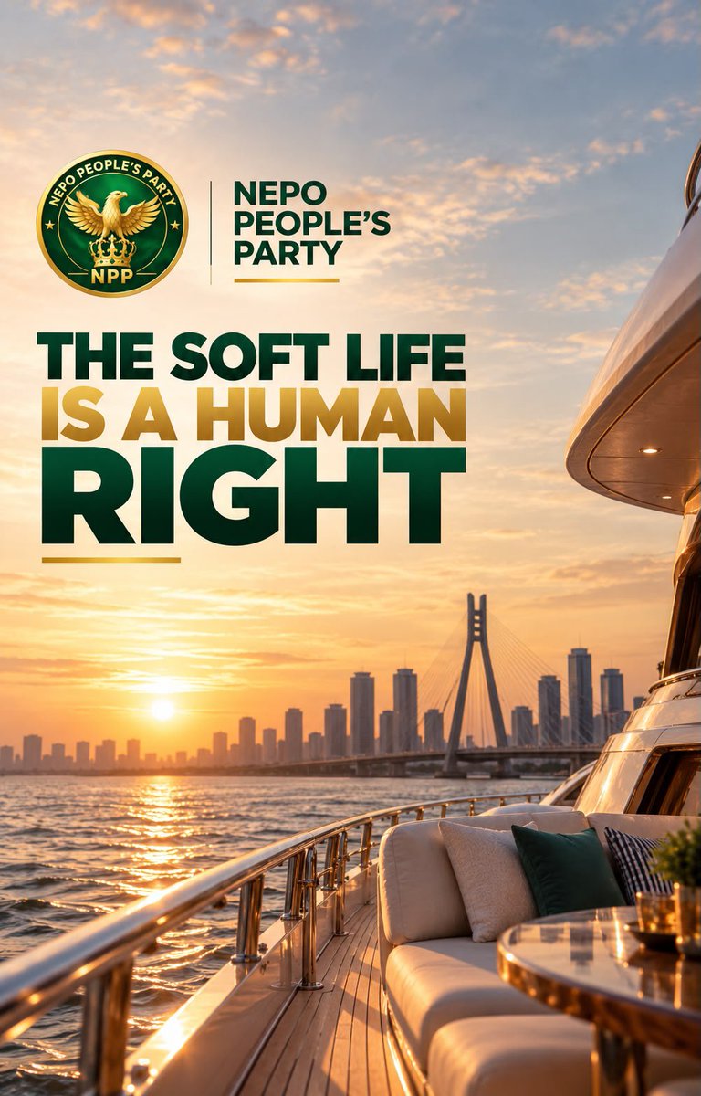 NPP_LagosLife's tweet photo. Happy Friday, Lagos! 🦅💚

​The weekend is officially here! Leave the stress behind and come kick off the soft life with us. 🥂✨

​How are you relaxing this weekend?

 Drop a comment

​Follow @NPP_LagosLife | Soft Life is a Human Right

​#NPP #LagosLife  #FridayVibes #TGIF https://t.co/47aIs1gc1H