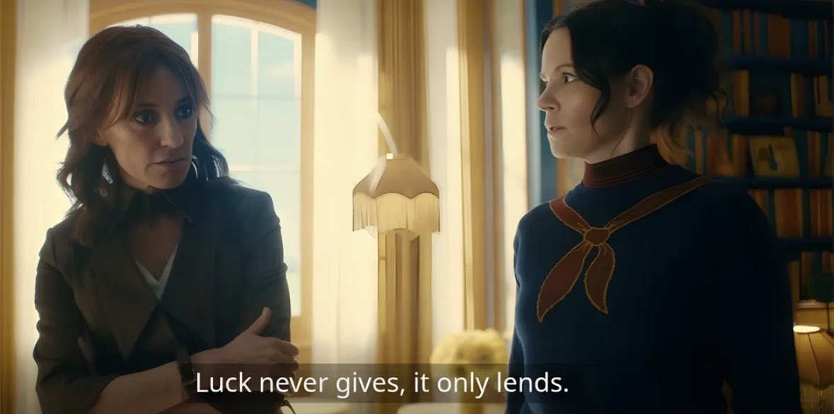 emmywayne64's tweet photo. This line in #VisionQuest went so hard.

"Luck never gives, it only lends" - F.R.I.D.A.Y
And it's actually so deep when you think about it. https://t.co/X2GiDljlZn