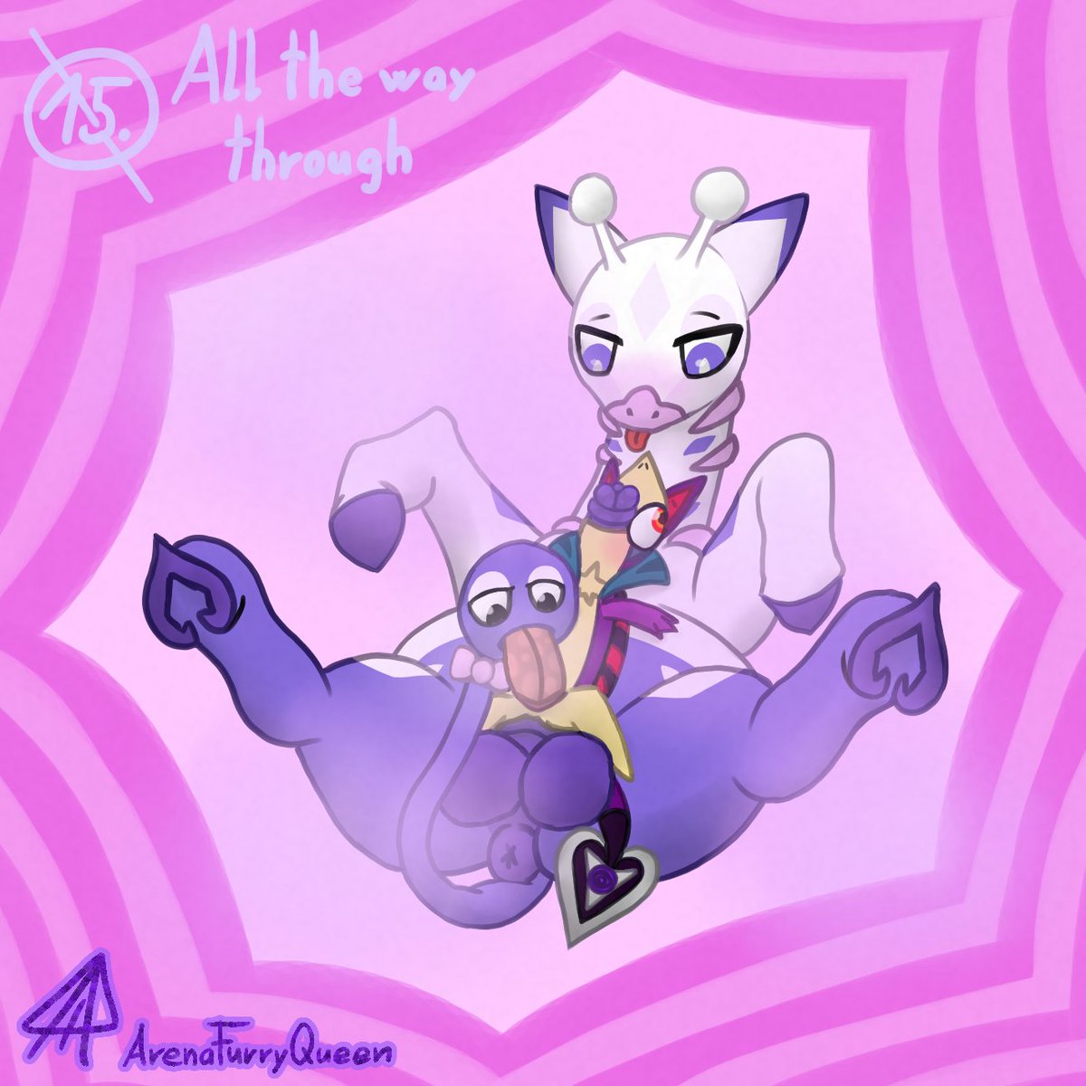 ArenaFurryQueen's tweet photo. Drawing every single day for Kinktober~ <3

For Day #15 I ended up as a cocksleeve for another friend of mine, it was very experimental for me and I felt it go from my behind all the way up to my front, truly a unique experience~ 💜🩷🤍

#kinktober #nsfw #yiff #pokeporn #snivy https://t.co/Jj0et3t8hb