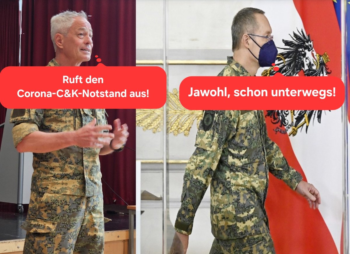 Andreasvhuber's tweet photo. Da sind #Tichy und #Wallasch nochmal gut davongekommen, in solchen Fällen schaltet sich in Österreich sofort der #Bundesheer-#Oberbauer ein
Weil C statt K geht gar ned!
Notstand - Sofort! https://t.co/iaKtmEqWlx