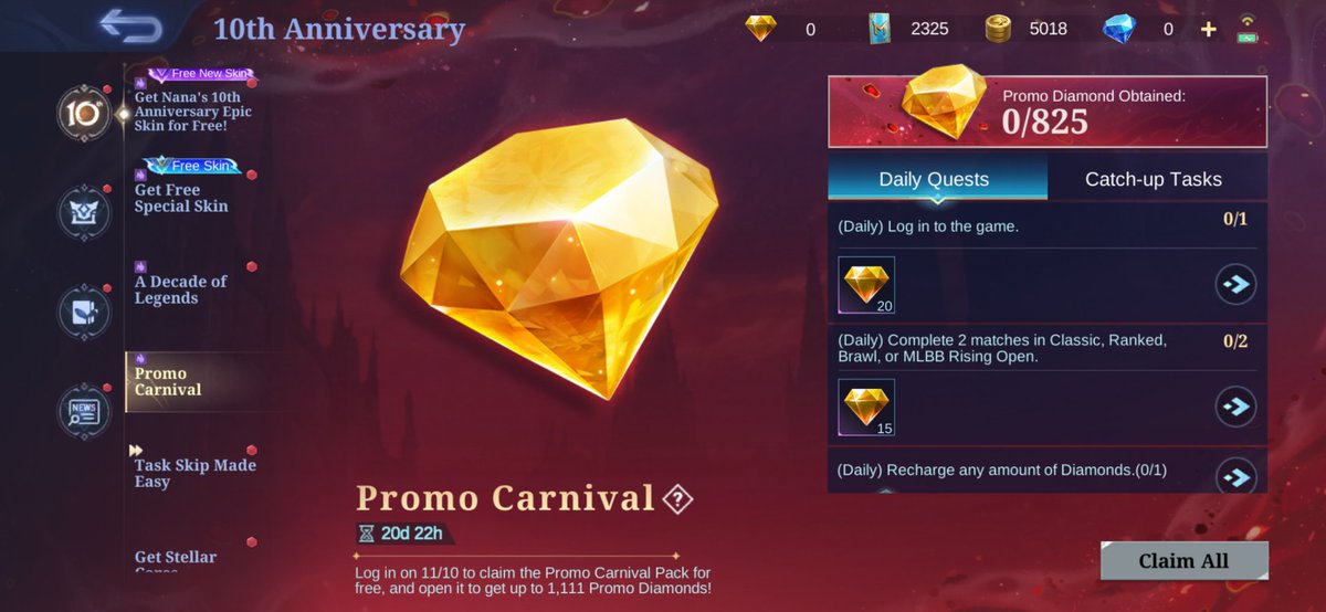 RedMoonML's tweet photo. On OCTOBER 26, an event involving the collection of promo-diamonds will begin https://t.co/RpJbrA8bjD