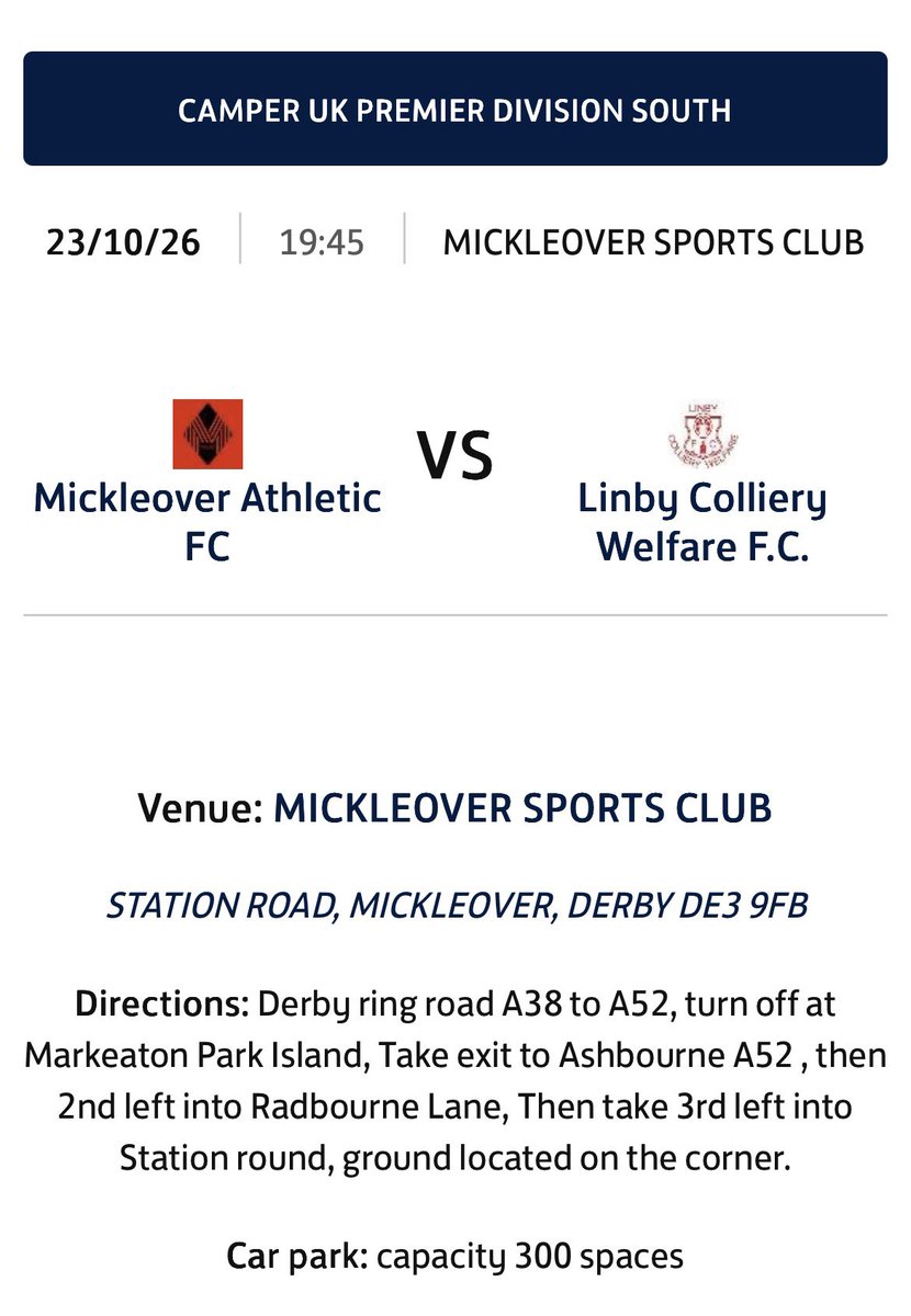 LinbyFc's tweet photo. FRIDAY NIGHT MATCH 
We travel into Derbyshire for our third match in six days ! 
away at @Mickleover_AFC KO7.45pm 
@rlntfc @CentralMidsAll @NottsFA @AJSEmbroidery https://t.co/StK0qUGhvx