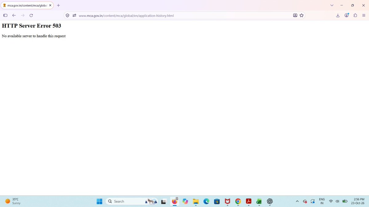 CSTejasPatel's tweet photo. How we supposed to work with this..? @HelpdeskMCA21V3 can you explain? Everytime during Sep-Oct we struggle a lot with the portal breakdowns. Every now &amp; then it breaks down. When we will be having a portal which will never breakdown? https://t.co/FHOFKMYEvH