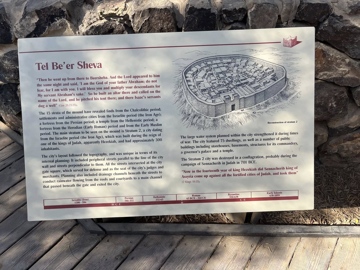 shaunyb1's tweet photo. Did you know Be’er Sheva’s story stretches back thousands of years? Just outside the modern city, Tel Be’er Sheva reveals ancient streets, homes, a deep well and remarkable desert water systems linked to biblical history. https://t.co/pUjjOc5kCs