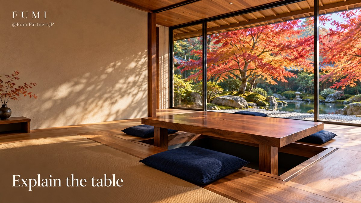 FumiPartnersJP's tweet photo. 🪑

A beautiful dining room still leaves practical questions to answer.

For Japan travel hosts, show whether guests will sit on chairs, cushions or beside a recessed table. A clear description helps people imagine the experience before they arrive.

#FumiJapan https://t.co/i9USUk5Prd