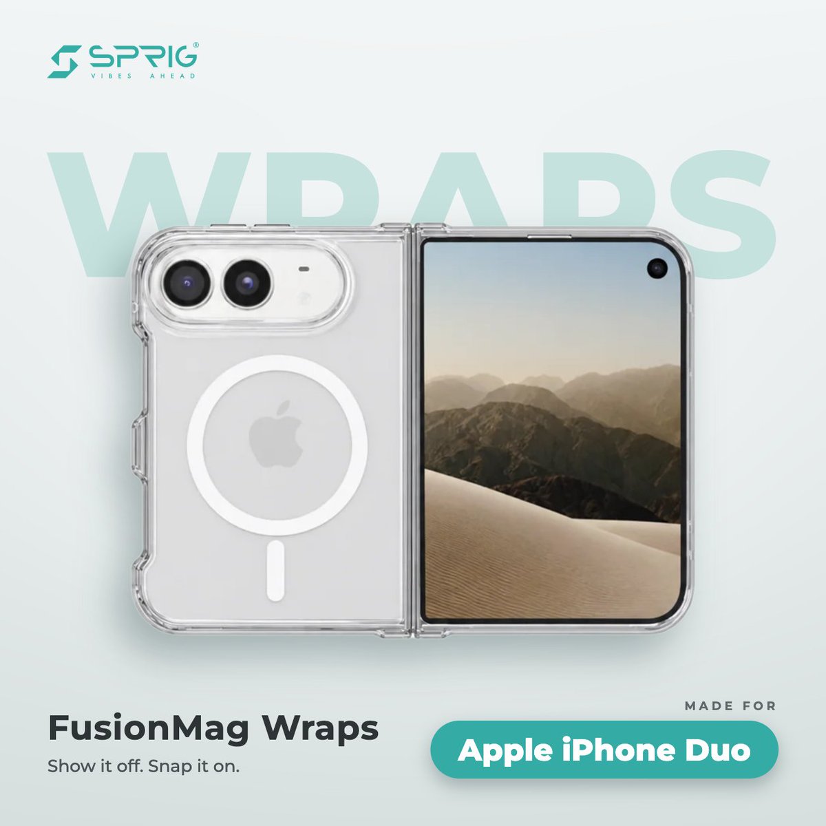 StoreSprig's tweet photo. Keep the original look. Add a little Sprig. ✨
Meet the FusionMag back cover for iPhone Duo-clear styling that lets your phone’s design show through.
#Sprig #VibesAhead #FusionMag #iPhoneDuo #PhoneAccessories #NoCapSprig #SprigIndia https://t.co/dCyGWfty6y
