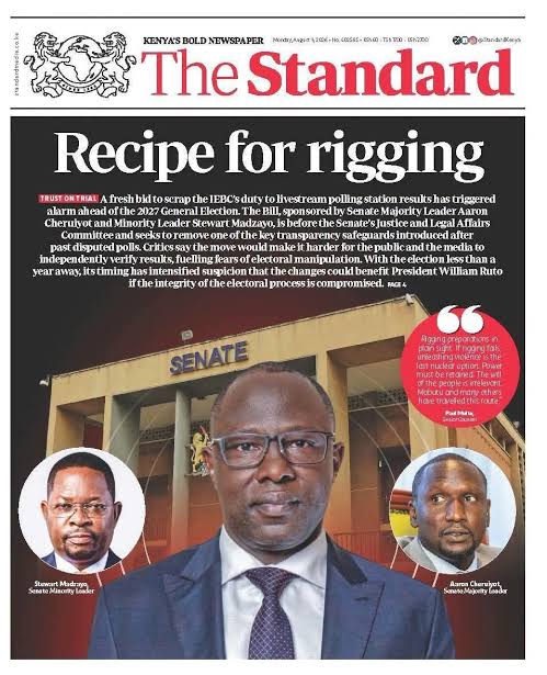 tonykaromo's tweet photo. Election Amendment Act: Why The Streets Might Now Be Your Savior

The Elections (Amendment) (No. 2) Bill, 2024, a bipartisan initiative born out of the NADCO and sponsored by Senator's Aron Cheruiyot and Stewart Madzayo is now headed to President Ruto's table for his assent. Beneath the legal jargon lies a framework that sets the stage to rigging of the 2027 elections.

1. The Death of Mandatory Live-Streaming: In past elections, watching results trickle on public screens in real time was our collective shield against rigging. It gave citizens, media houses and observers immediate insight. Now, that digital window is shut. The IEBC is no longer legally bound to show us the live data. If the main online portal delays or crashes on election night, we will be left in total informational darkness. You know what happens in the dark.

2. The Rigid Two-Hour Deadline: The bill introduces a strict 2-hour window for officials to electronically transmit presidential results. It is a disaster waiting to happen. Forcing presiding officers to hastily submit unverified presidential tally to beat the clock or face a five-year prison sentence for "unreasonable delay"  is a dangerous trap. It guarantees errors.

3. The Presidential Result First: The law mandates that presidential results must be fully processed before any other elective seats are handled. By freezing the count for governors, senators and MPs until the presidential race is cleared, the system creates a massive bottleneck. Local candidates and their passionate supporters will be left waiting in a vacuum. This vacuum creates space and time for ballot-box stuffing and chaos follow.

By taking away public screens and choosing speed over verification, this new law sets a fragile stage for 2027. Coupled with rife state capture, ooting, disregard for the rule of law and impunity, President William Ruto is going nowhere. Consequently, Kenyans will have to accept or reject him.

That's where the streets come in.

Karomo Richu - Advocacy Journalist, Digital Comms Strategist

(This article is made possible by the scrapping of Sections 22 & 23 of the Cybercrime Act 2018, restoring our right to speak the uncomfortable truths)