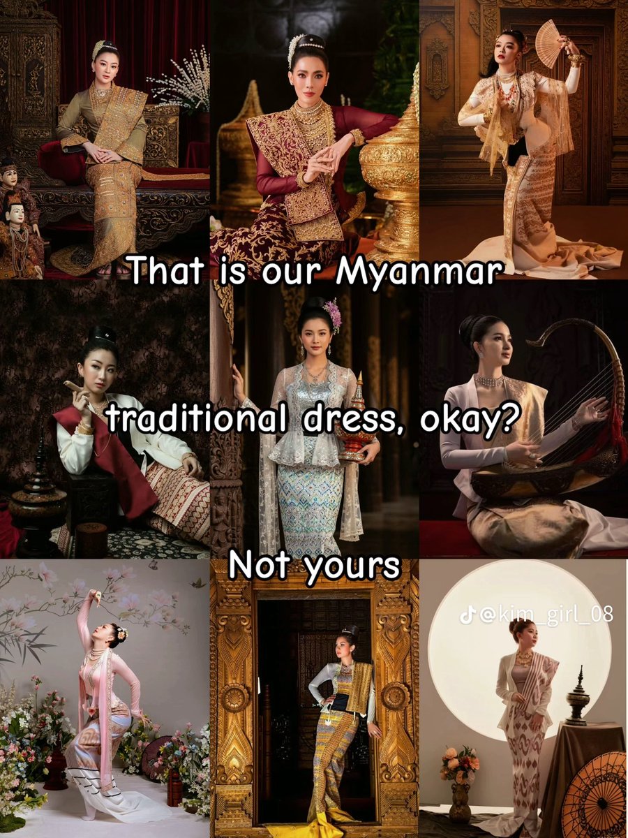 PhyoKhinYoon3's tweet photo. Stop Using Myanmar Court Dress as Thai Costumes in 'Scarlet Heart Thailand' 

Innovation and copying are totally different💯 Shame on you Thai people 👎

We Demand Action from GMMTV
#Copyland without ethics 
#RespectMyanmarCulture https://t.co/1jjB36oUjs