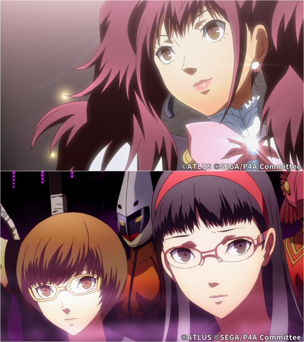 animeloverOV's tweet photo. Pop idol Rise retreats to Inaba only for her secret broadcast to drag the team into a neon strip club dungeon, where a wild double-Shadow showdown reveals Teddie's true origins! 🎤🐻

Catch Episodes 9 & 10 streaming now on OceanVeil! 📺✨
https://t.co/wC8IWACAEA
Title: Persona 4 the Animation