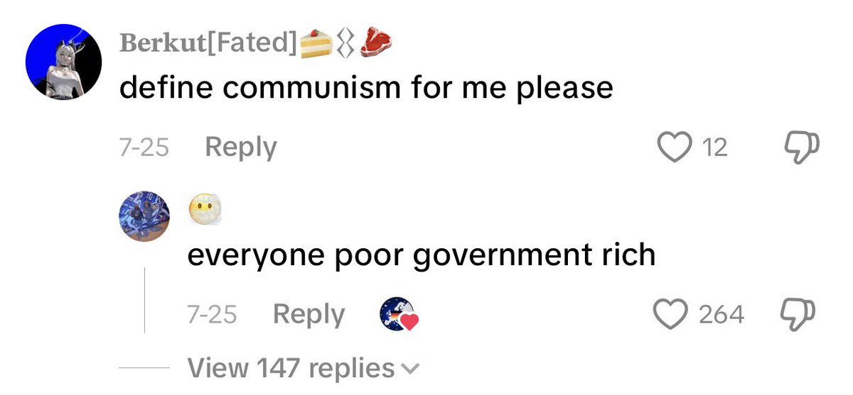 strawbsizzy's tweet photo. welcome to communism brother 🗿 https://t.co/S7fFyfRVxq