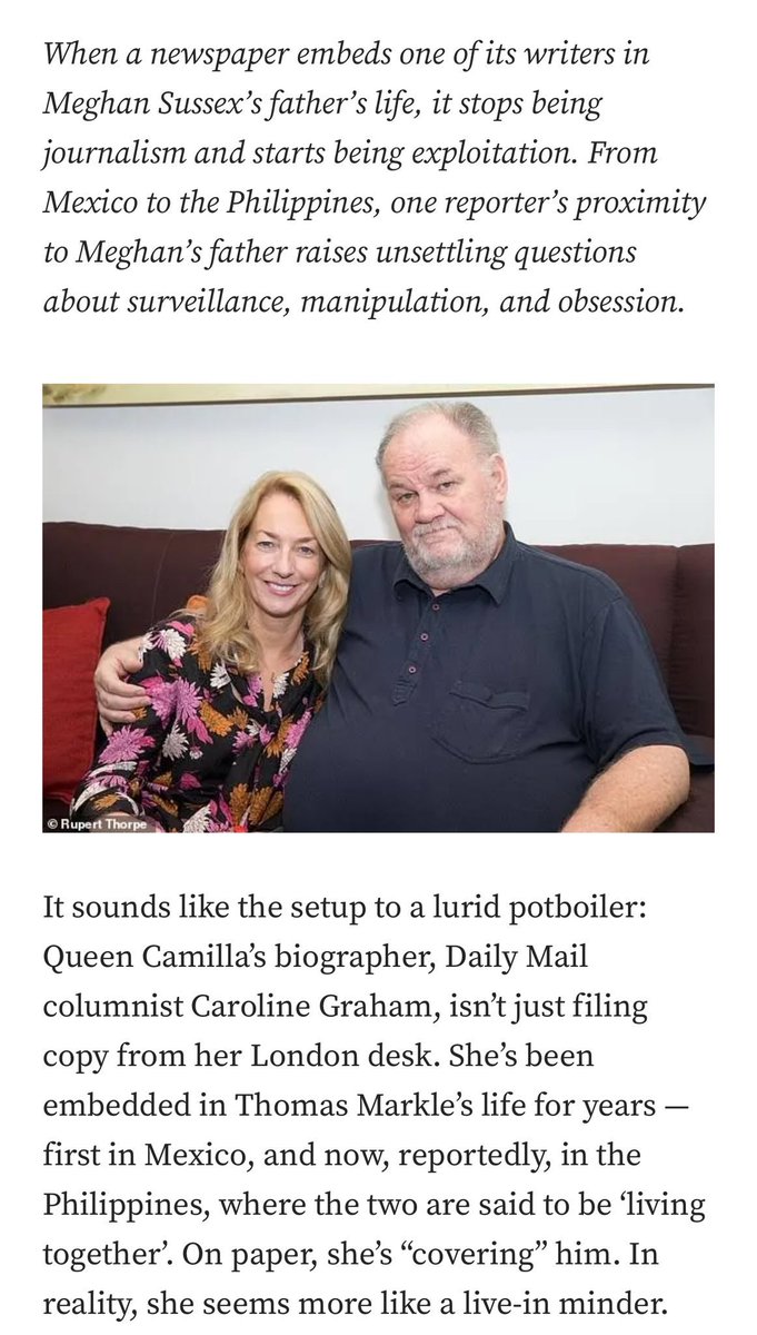 Barbara27541025's tweet photo. @I_amMukhtar @Meghantheeduch Thomas Markle Snr represents a certain western demographic who flock to the Far East to carry out their sickening acts against the vulnerable🤢
TM cheer leaders,Piers Morgan,GMB,Jason Knauf ,Camilla Parker Bowles biographer Caroline Graham  &amp; the Daily Mail are awfully quiet. https://t.co/YxYWbYPtJU