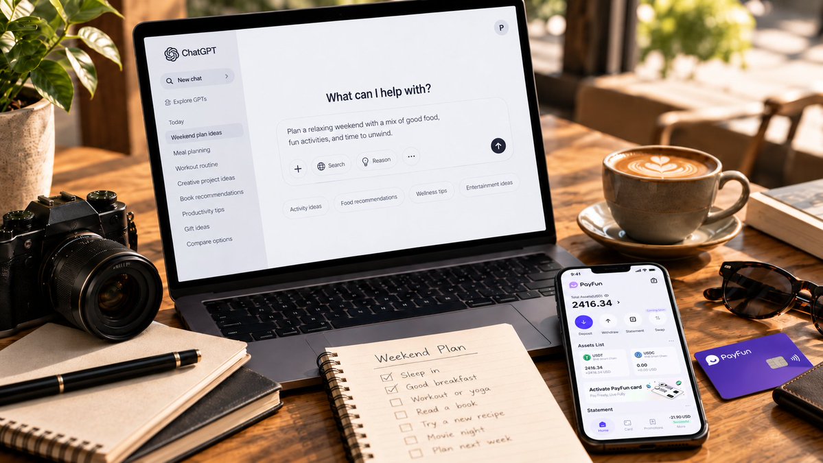 PayFunOfficial's tweet photo. Weekdays are for getting things done with AI.
Weekends? Let AI help with life.👀

From travel and entertainment to learning and creating—how do you use AI most on your days off?

#PayFun #AI https://t.co/UhNVdO1VpO