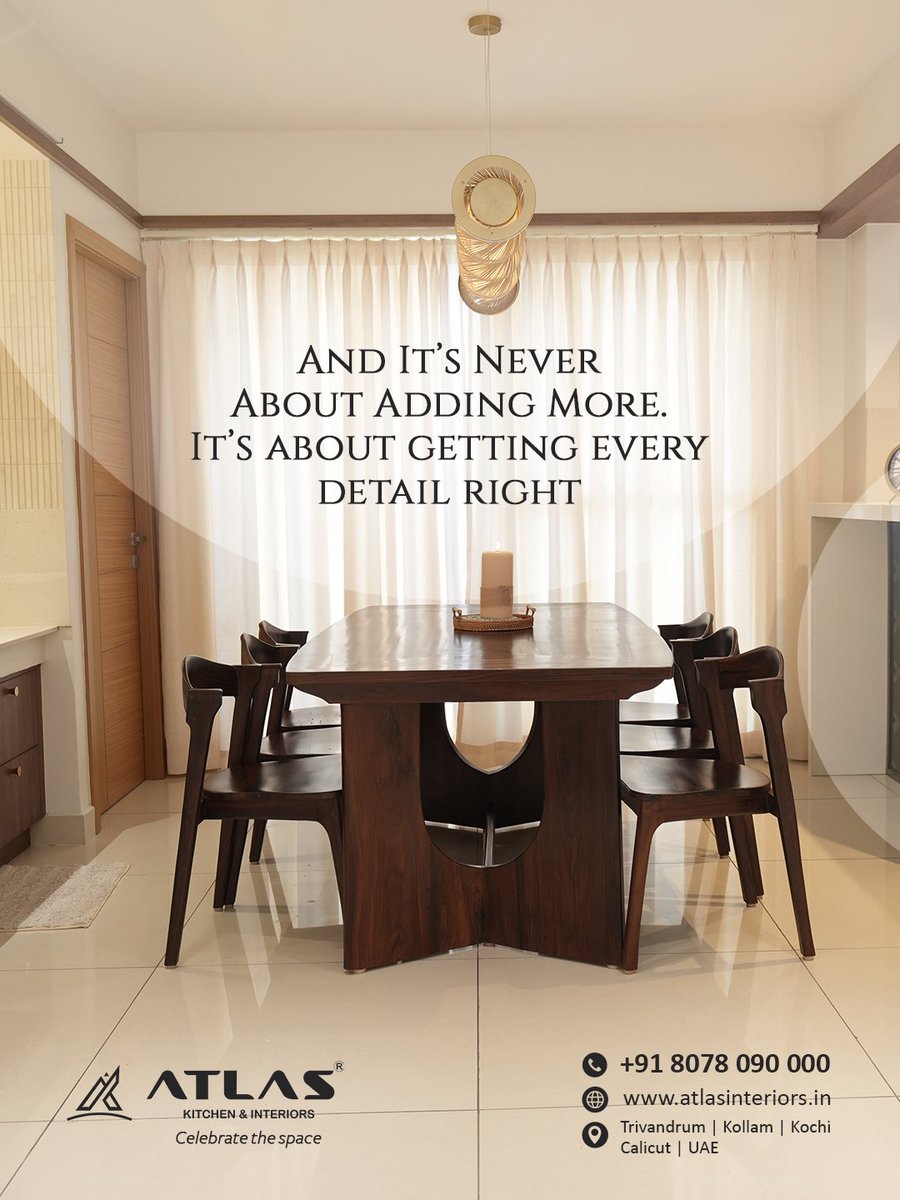 atlaskitchentvm's tweet photo. Premium isn't defined by how much you add to a space. It comes from proportion, material harmony, precision and details that quietly work together.

📞 Contact Us: +91 8078 090 000

Trivandrum | Kollam | Kochi | Calicut | UAE https://t.co/KW5qlsVCBM