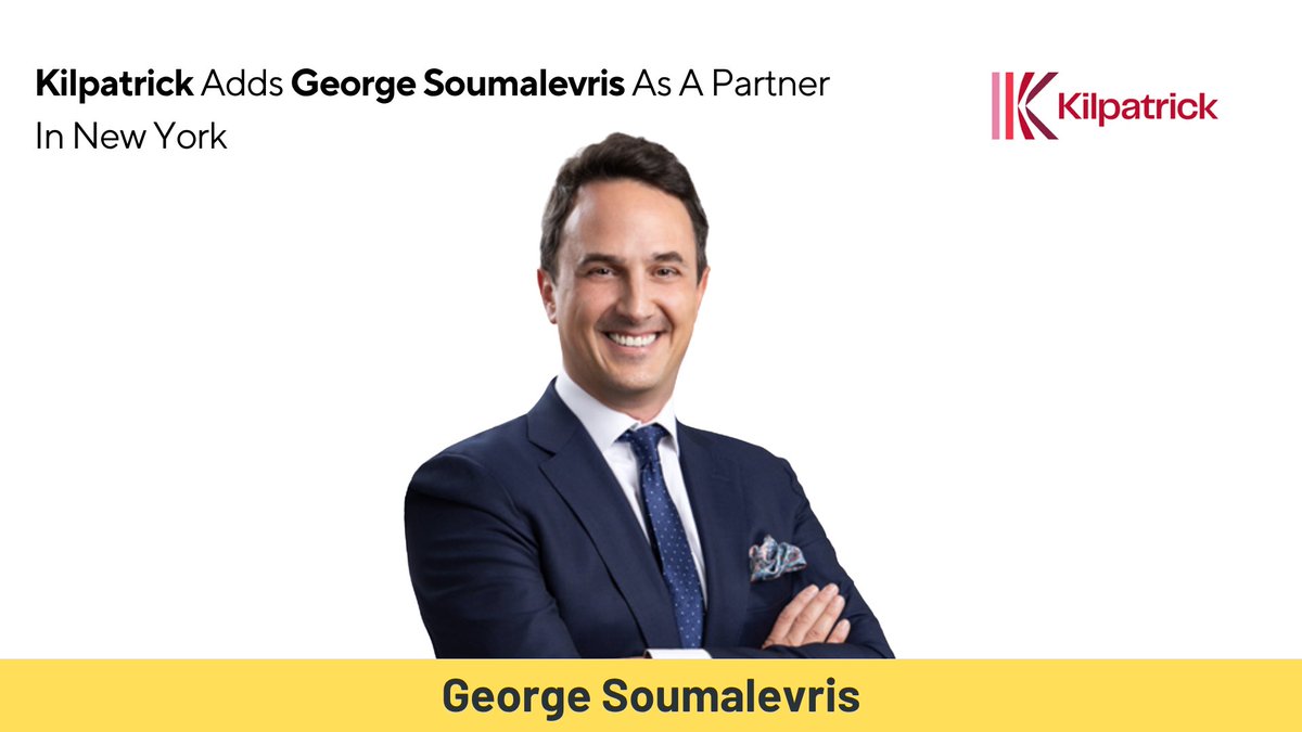 TheDealMatter's tweet photo. Kilpatrick Townsend &amp; Stockton LLP announced that George Soumalevris has joined as a Partner on the Firm’s Complex Commercial Litigation Team in the New York office.

More at: https://t.co/XDgt3En6oK

#TheDealMatter #PartnershipUpdate #LawFirmNews #USA #NewYork https://t.co/4uytzIxEAq