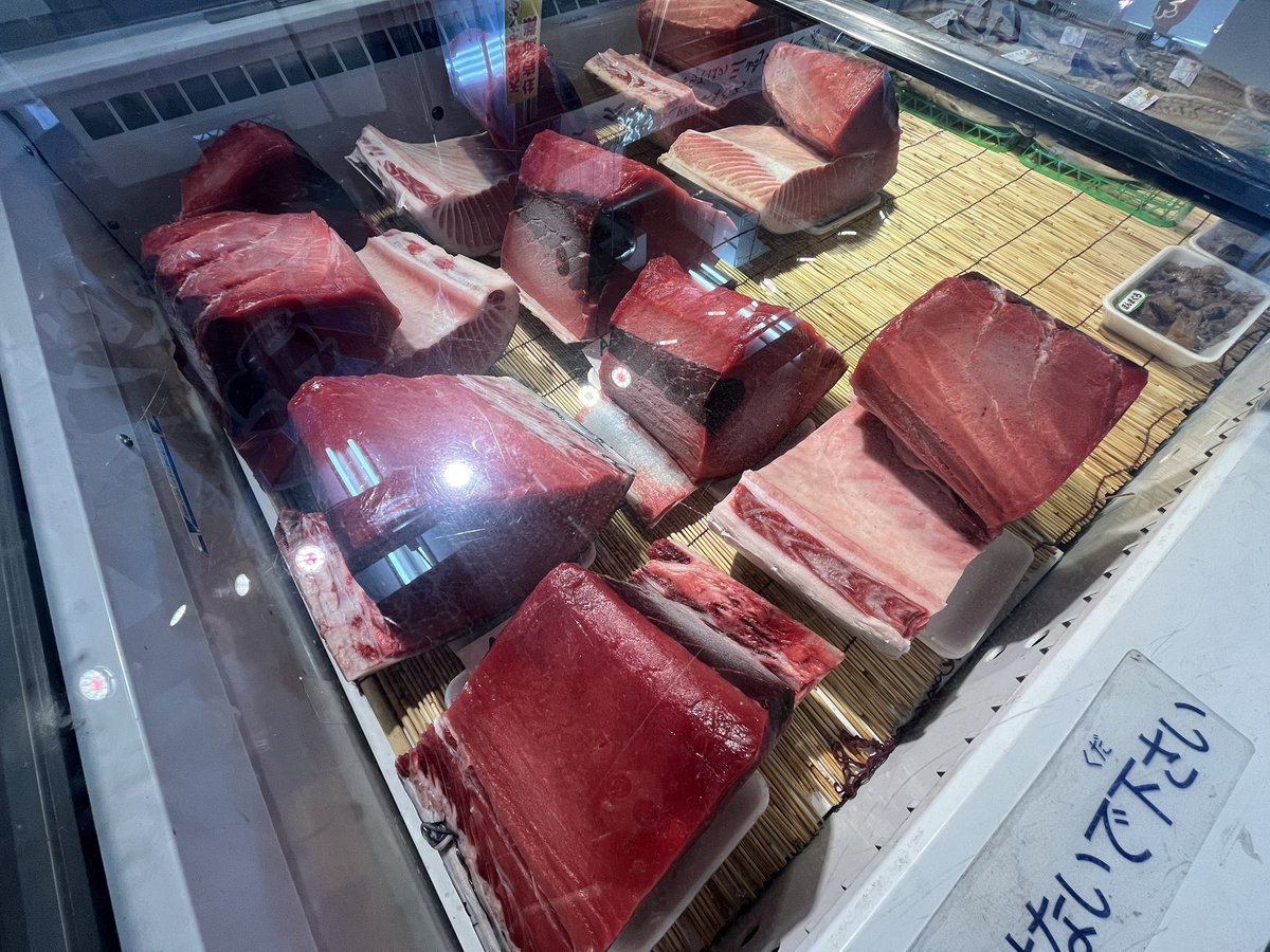 wringbeans's tweet photo. 打ち合わせついでに三崎にあるゆらりっていう直売施設に寄り道🚙

マグロ🐟🍣がいっぱい🈵

危うく色々買ってしまうところだったけど、午後も外歩きで解けちゃうから断念した…😭

マグロの胃も売ってた🐟 https://t.co/LdatQt4Jv3