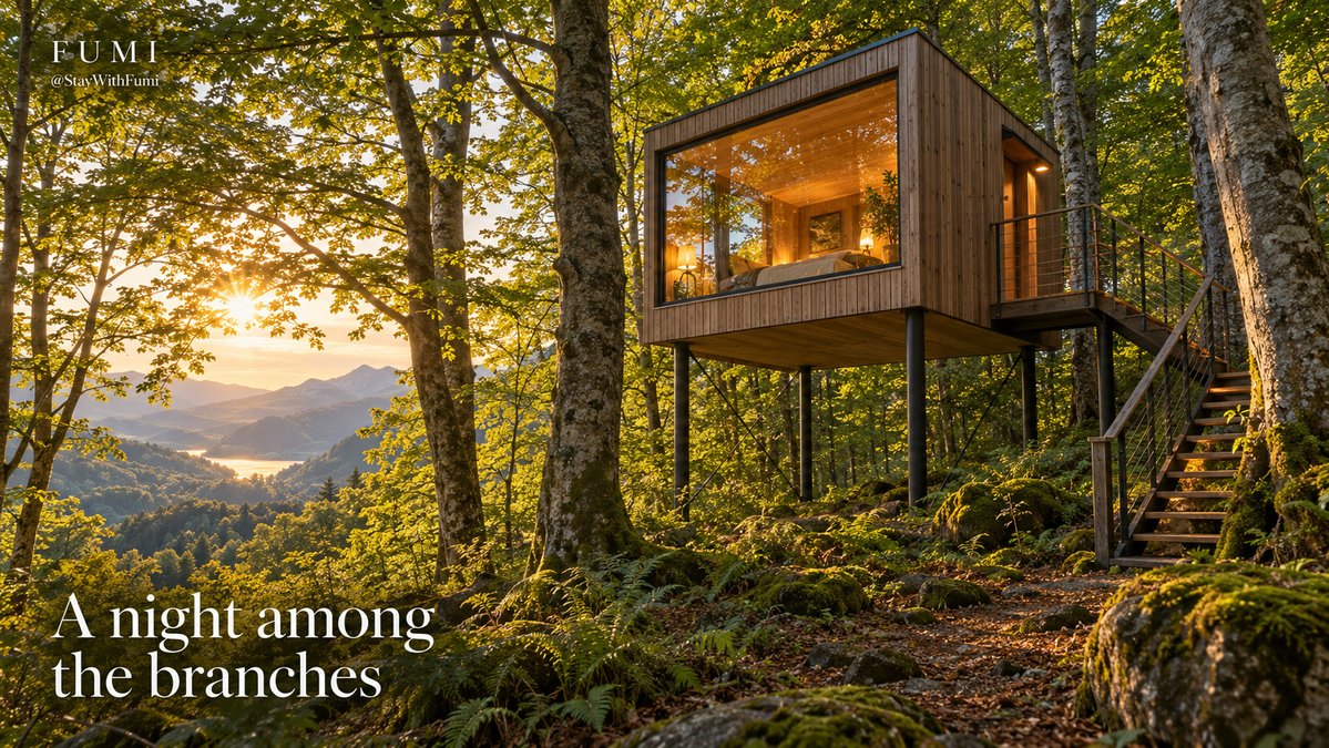 StayWithFumi's tweet photo. 🌳

Some stays begin with the pleasure of being a little closer to the canopy.

Imagine a small timber cabin raised among leafy branches, with birdsong outside the window. Let the setting help you choose the mood of your next Japan escape.

#FumiJapan https://t.co/9OtUeOOuHq