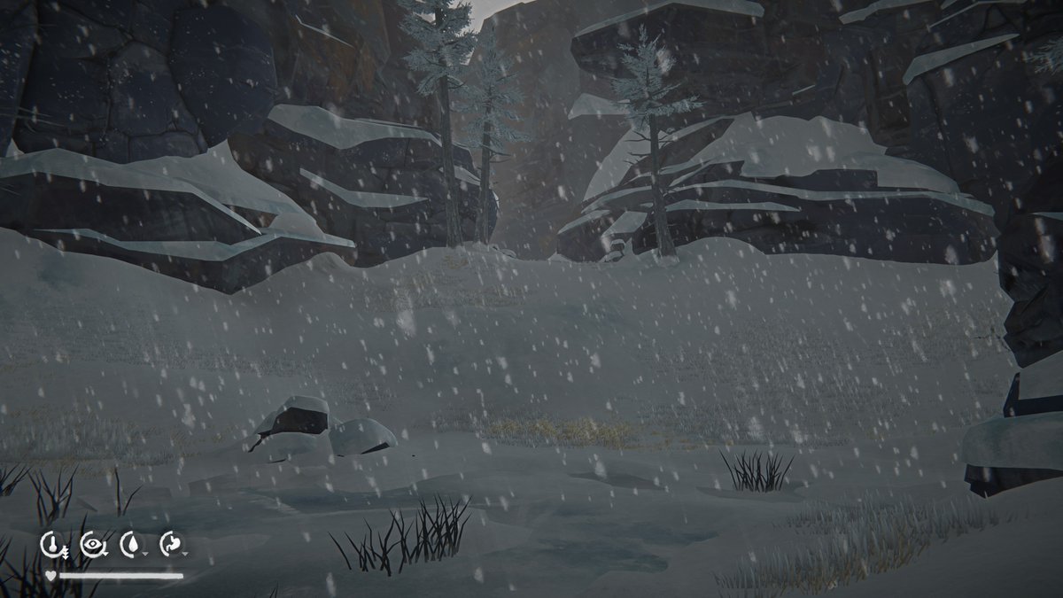 ClockWorkStudio's tweet photo. The Long Darkというゲームを2時間半ほど遊んだ。序盤の体験「は」良いと思わなかった。

雪深い北カナダに放り出された人になって、生き延びるゲーム。
体温のために風を除けたり薪で温まるのが大事。歩き回ると廃墟はあるので、生存に使えるものは使う。 https://t.co/Jmv14kjDPa