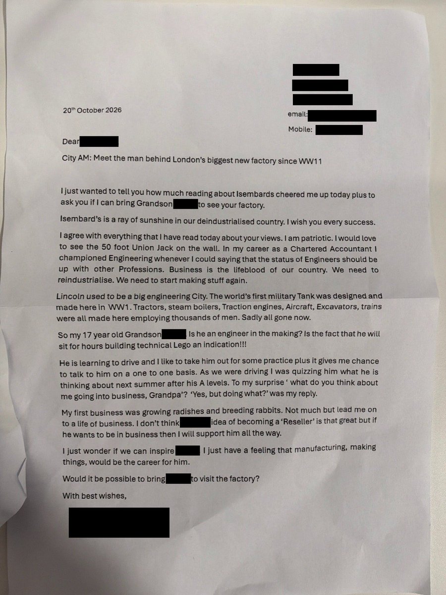 AFitzgerald1992's tweet photo. Cute letter to receive of a morning https://t.co/BmBXZrI5BC