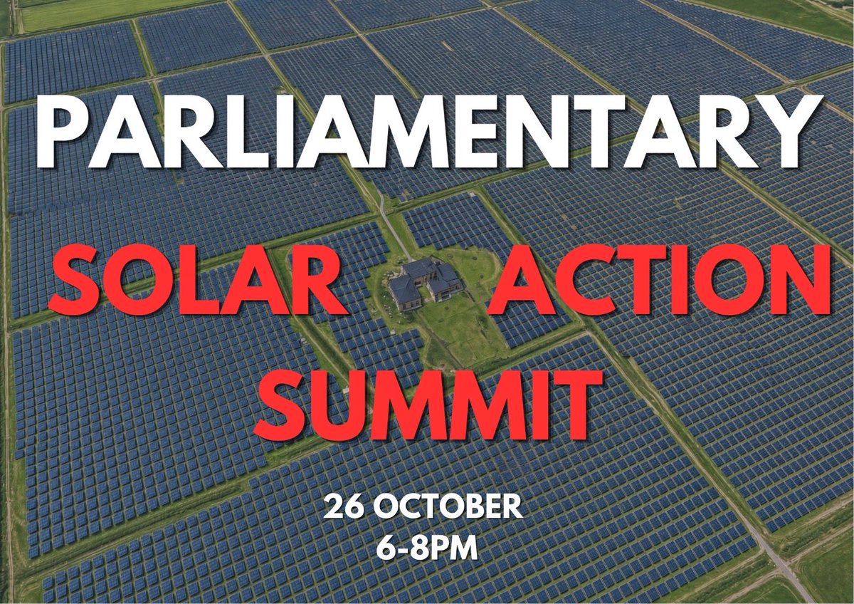 drcarolinej's tweet photo. I'm hosting a Solar Action Summit with @grahamstuart on Monday 26 October in Parliament. https://t.co/Kkv9YbYWoH