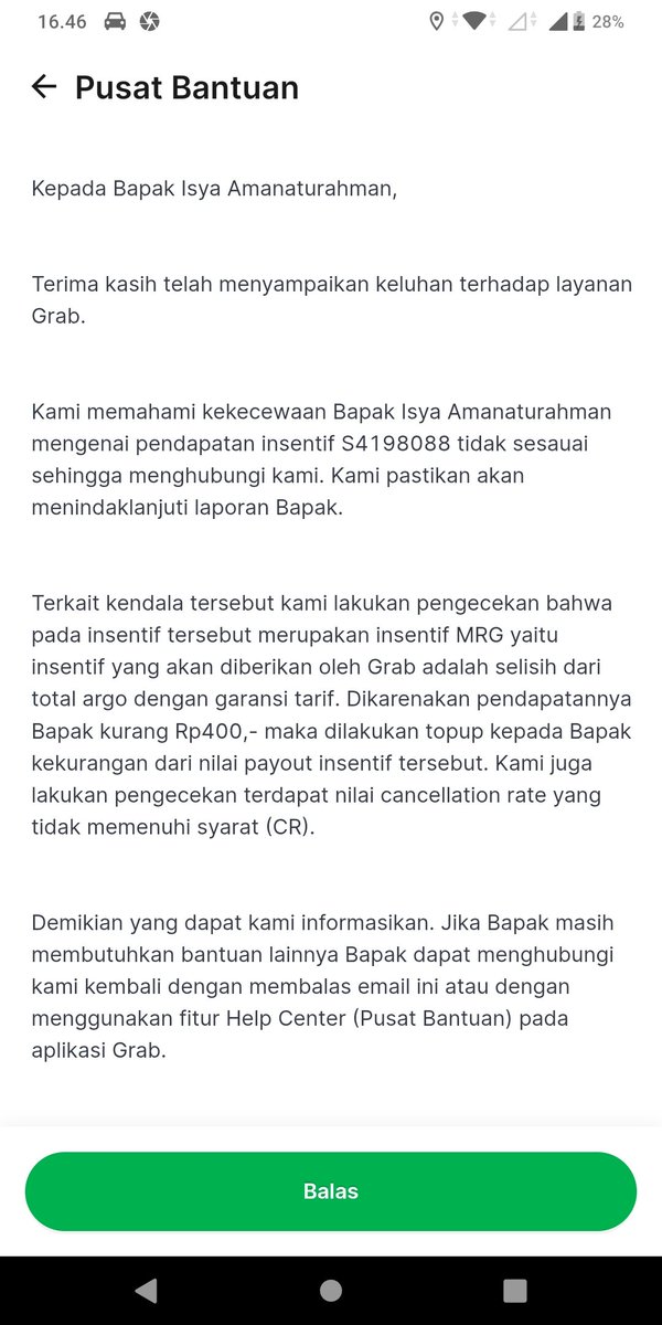 isyaaman's tweet photo. @GrabID Tanggal 17 oktober pendapat bersih 38.100
Skema insentif 5 trip, performa 70% keatas, maka akan diberi tambahan agar pendapatn jadi 55.000 https://t.co/hZya2HneQa