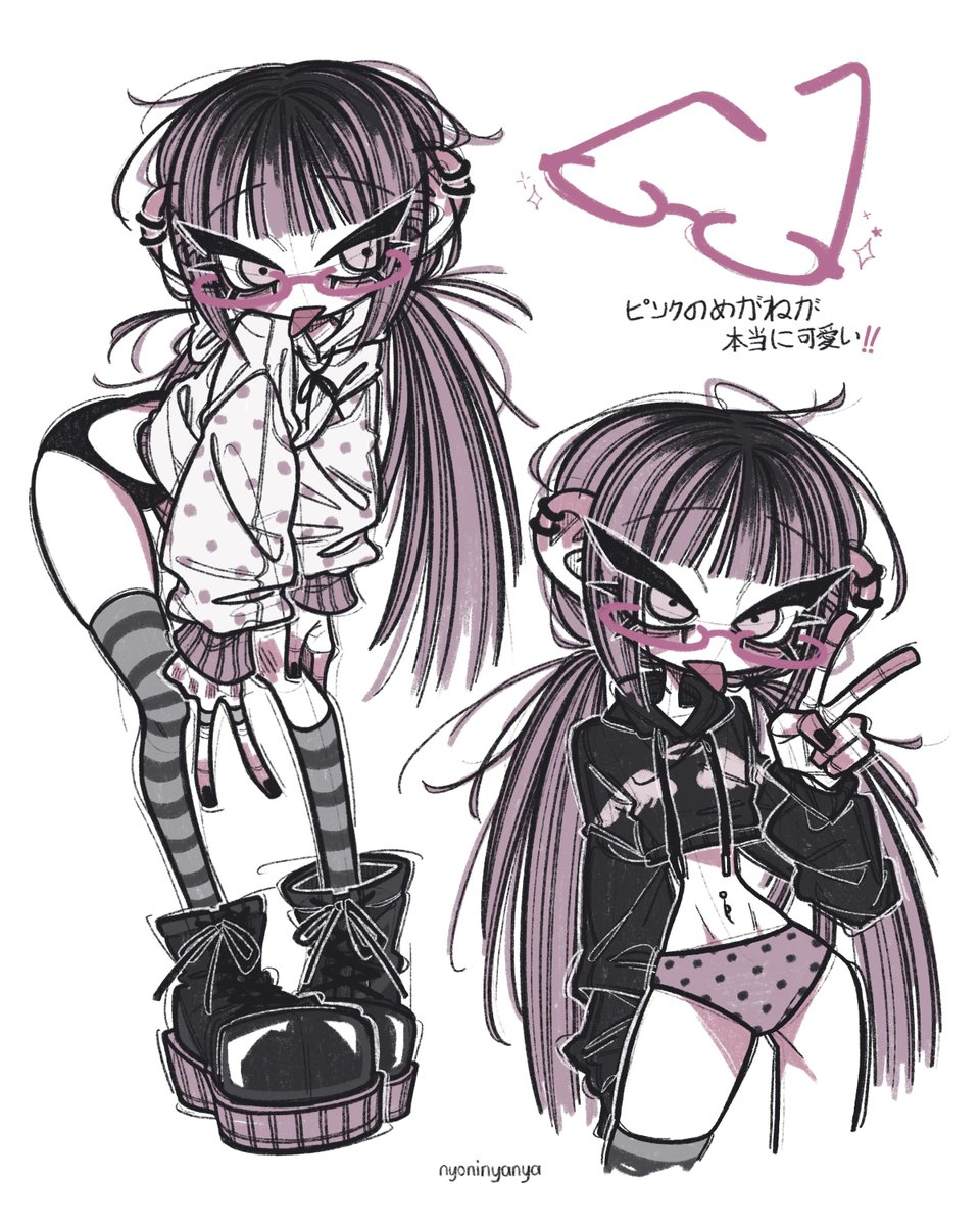 nyoninyanya's tweet photo. OC. 안경 귀여워 https://t.co/RcPez9r6S8